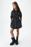 Bardot Junior Girls Ida Knit Denim Dress In Black