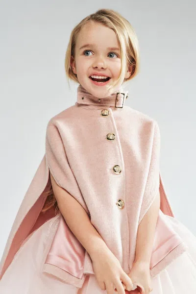 Bardot Junior Kids' Girls Isabella Wool Cape In Pink