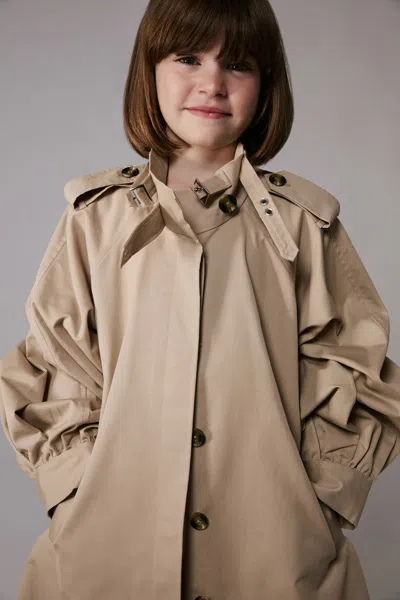 Bardot Junior Kids' Girls Isler Long Trench In Brown
