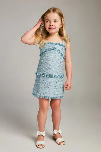 Bardot Junior Kids' Girls Jayde Boucle Dress In Blue