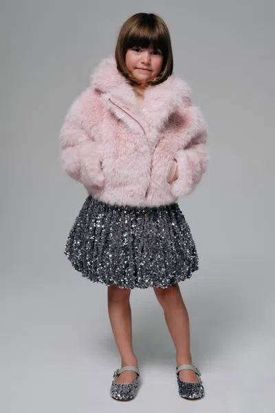 Bardot Junior Kids' Girls Jayden Faux Fur Jacket In Pink