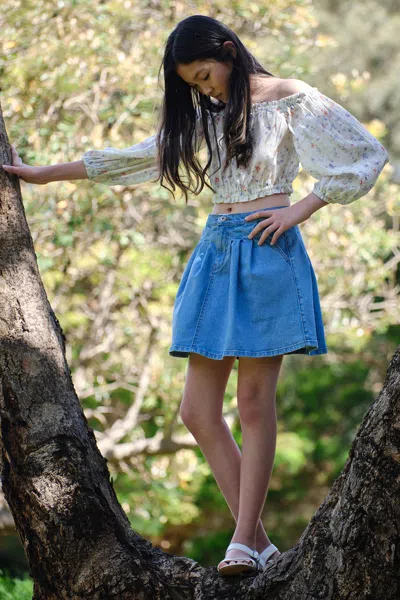 Bardot Junior Kids' Girls Kelsie Denim Skirt In Blue