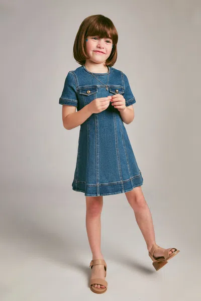 Bardot Junior Kids' Girls Kesia Mini Denim Dress In Blue