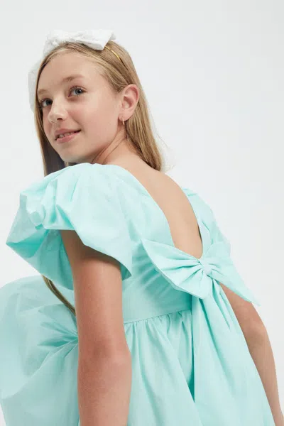 Bardot Junior Kids' Girls Lanai Poplin Dress In Aqua