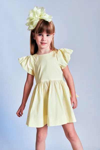 Bardot Junior Kids' Girls Lanai Poplin Dress In Lemon