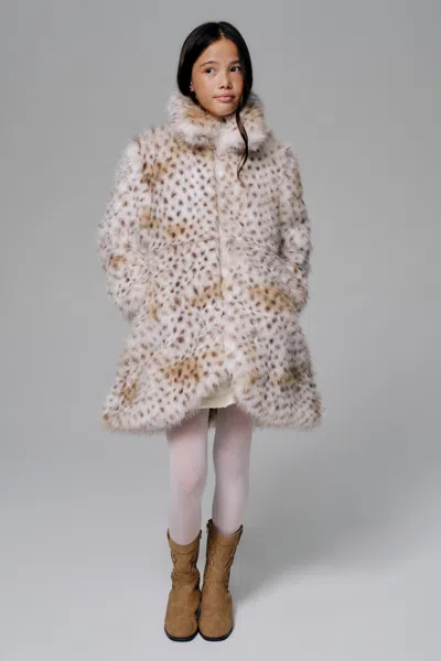 Bardot Junior Kids' Girls Lea Faux Fur Coat In Brown