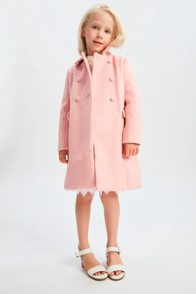 Bardot Junior Kids' Girls Leah Wool Coat In Pink