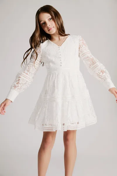 Bardot Junior Kids' Girls Lennie Lace Dress In White