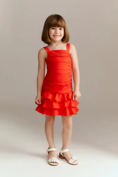 Bardot Junior Kids' Girls Lia Poplin Dress In Red