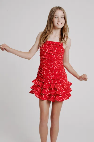 Bardot Junior Kids' Girls Lia Spot Dress In Red Spot