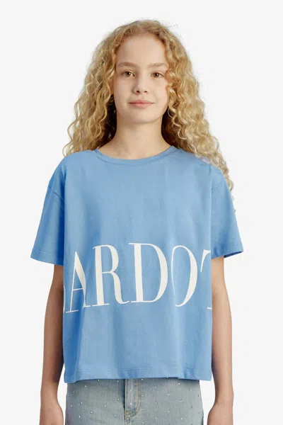 Bardot Junior Kids' Girls Logo Bardot Box Tee In Cornflower
