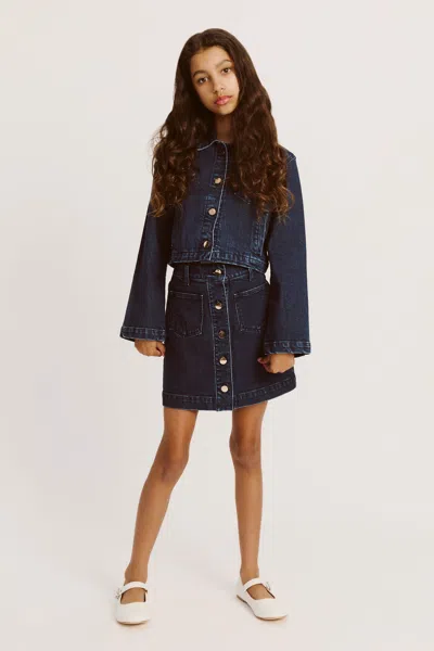 Bardot Junior Kids' Girls Lorenzo Denim Mini Skirt In Blue