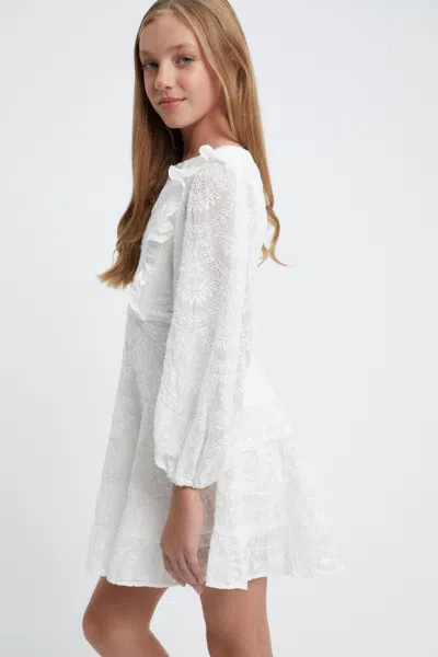 Bardot Junior Kids' Girls Loretta Chiffon Dress In Ivory