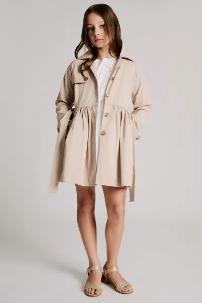 Bardot Junior Kids' Girls Lucia Classic Trench In Tan