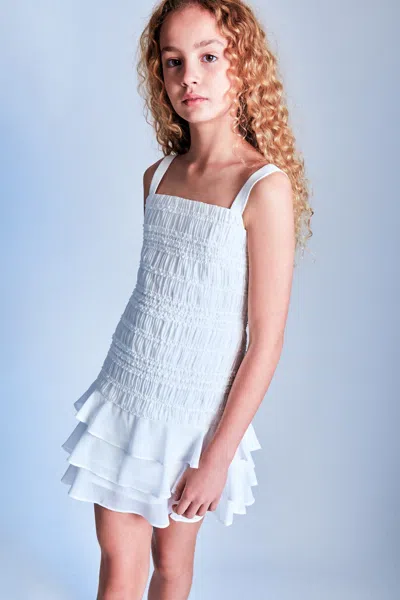 Bardot Junior Kids' Girls Luna Mini Dress In Orchid Wht