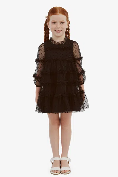 Bardot Junior Kids' Girls Lyra Spot Mini Dress In Black