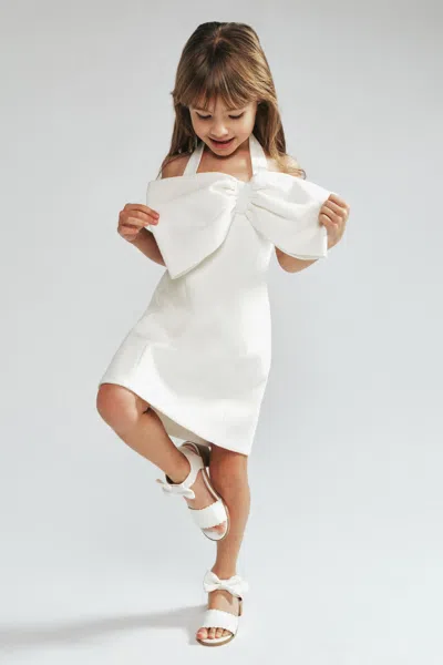 Bardot Junior Kids' Girls Lyria Bow Dress In Orchid Wht