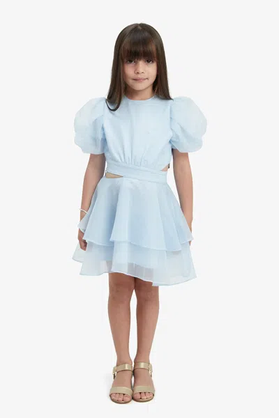 Bardot Junior Kids' Girls Maia Organza Mini Dress In Ice Blue