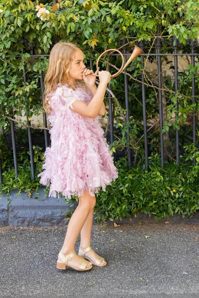 Bardot Junior Kids' Girls Mallory Tiered Dress In Petal Pink