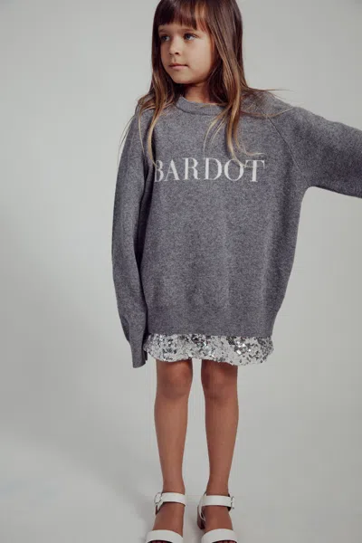 Bardot Junior Kids' Girls Mata Knit Sweater In Grey