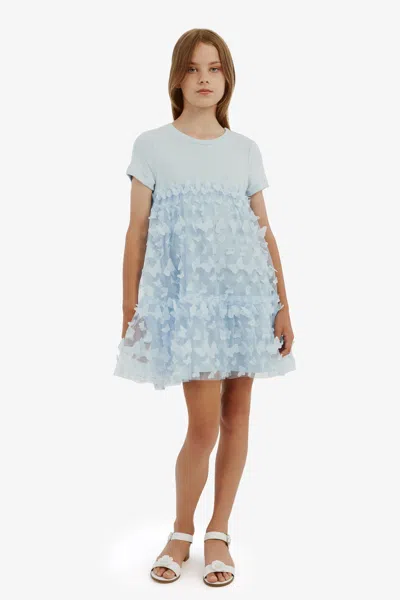 Bardot Junior Kids' Girls Mattie Tiered Dress In Sky Blue