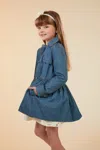 Bardot Junior Junior Girls' Mia Chambray Trench Coat - Little Kid, Big Kid In Chambray