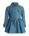 Bardot Junior Junior Girls' Mia Chambray Trench Coat - Little Kid, Big Kid In Chambray