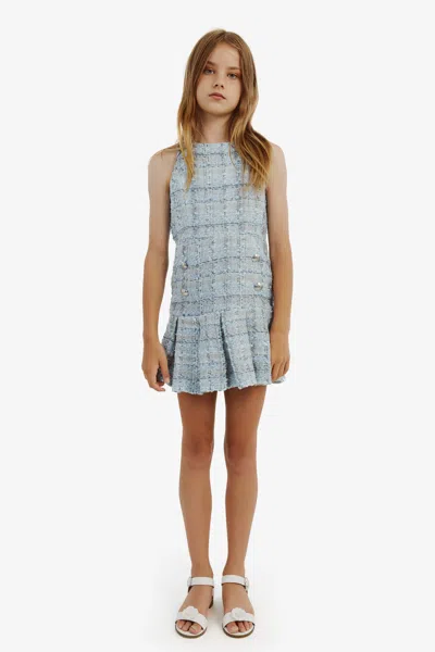 Bardot Junior Kids' Girls Miami Boucle Dress In Blue