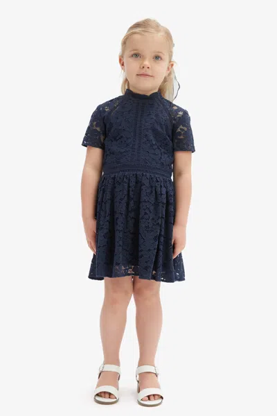 Bardot Junior Kids' Girls Mila Mini Lace Dress In Navy