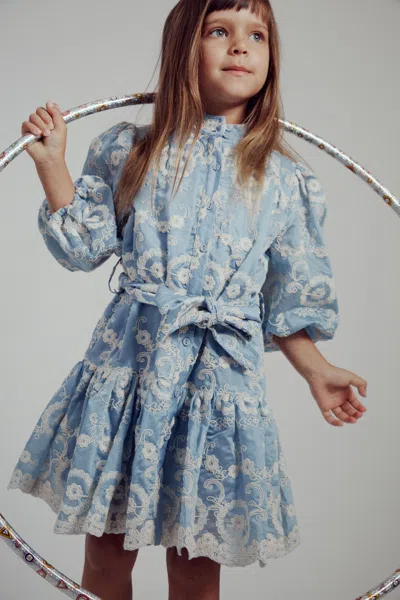 Bardot Junior Kids' Girls Mila Mini Shirt Dress In Baby Blue