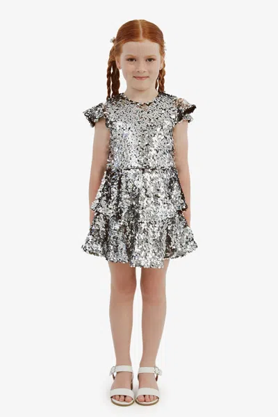 Bardot Junior Kids' Girls Mindie Sequin Dress In Silver