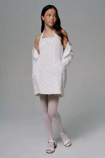 Bardot Junior Kids' Girls Nevelle Sequin Dress In White