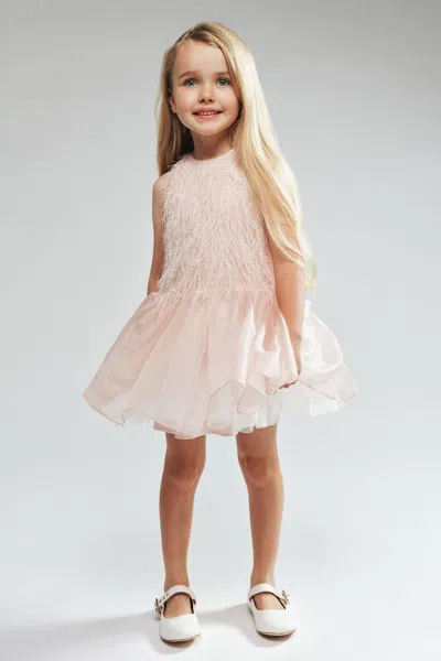 Bardot Junior Kids' Girls Nicola Fringe Mini Dress In Pink