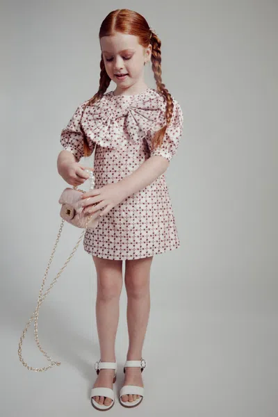 Bardot Junior Kids' Girls Novella Mini Dress In Beige Star