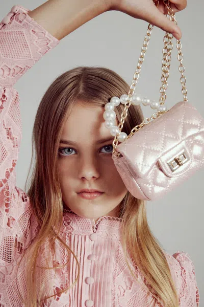 Bardot Junior Kids' Girls Pearlised Mini Bag In Pink