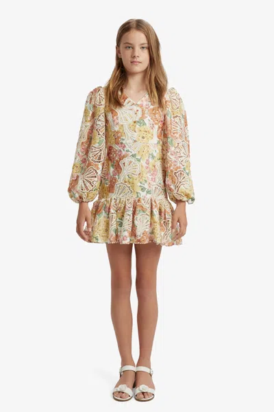 Bardot Junior Kids' Girls Perdita Broderie Dress In Vintage Fl