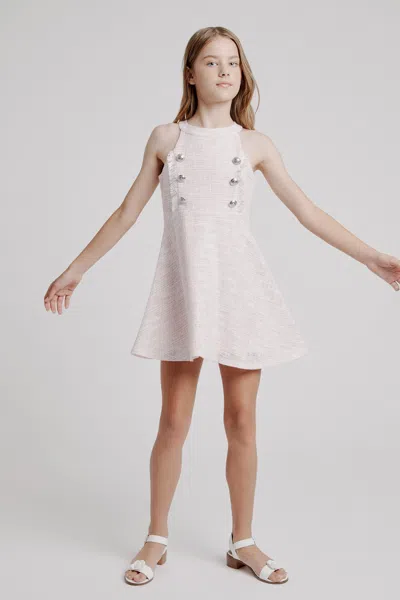 Bardot Junior Kids' Girls Roma Boucle Dress In Heavenly P