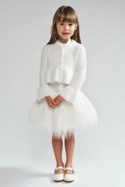 Bardot Junior Kids' Girls Ruby Knit Cardigan In Ivory