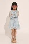 Shop Bardot Junior Girls Sarita Mini Dress In Soft Blue
