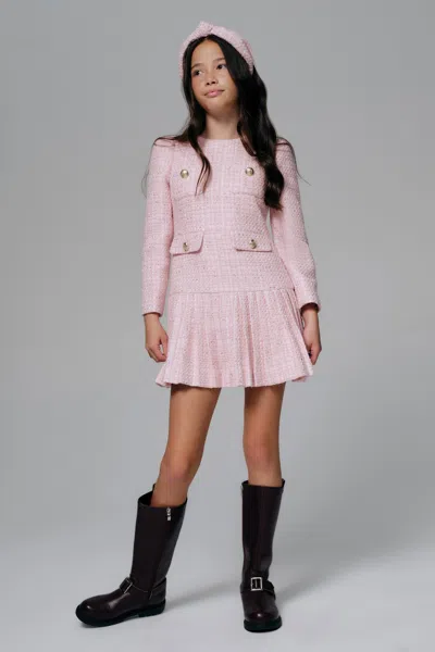 Bardot Junior Kids' Girls Shiloh Boucle Dress In Pink