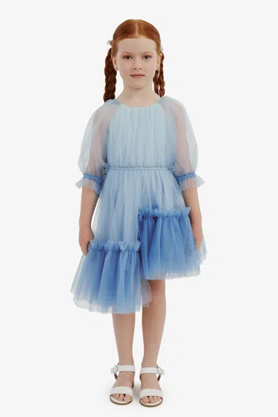 Bardot Junior Kids' Girls Siara Ombre Tulle Gown In Blue Dawn