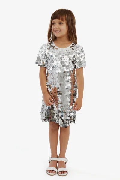 Bardot Junior Kids' Girls Sumaya Mini Sequin Dress In Silver Seq