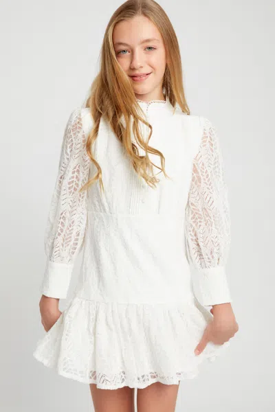 Bardot Junior Kids' Girls Talina Lace Dress In Orchid Wht