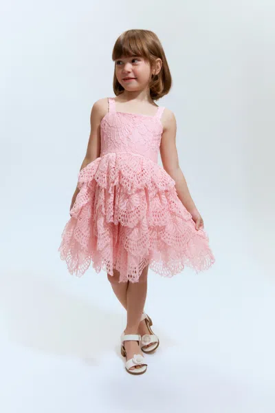 Bardot Junior Kids' Girls Tatiana Lace Dress In Pink