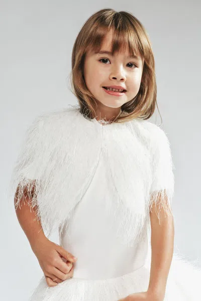 Bardot Junior Kids' Girls Tayna Fringe Bolero In White