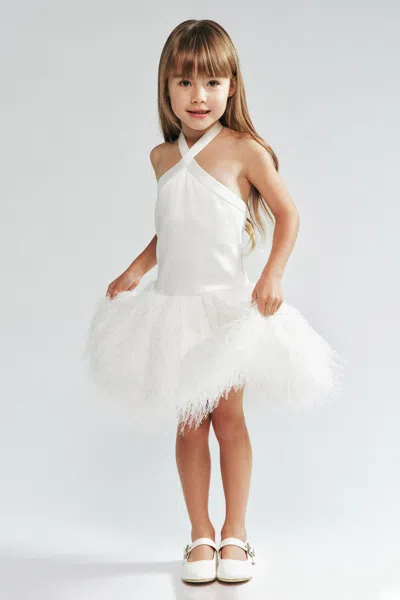 Bardot Junior Kids' Girls Theadora Fringe Mini Dress In White