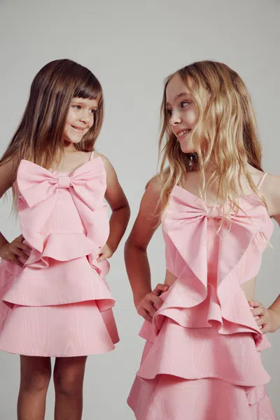 Bardot Junior Kids' Girls Tulip Bow Dress In Bliss Pink