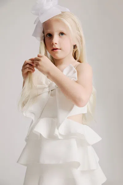 Bardot Junior Kids' Girls Tulip Bow Dress In Orchid Wht