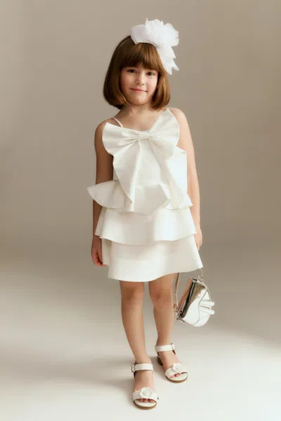Bardot Junior Kids' Girls Tulip Bow Dress In White