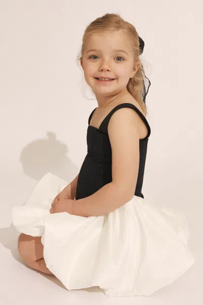 Bardot Junior Kids' Vega Mini Bubble Dress In Black/ Wh